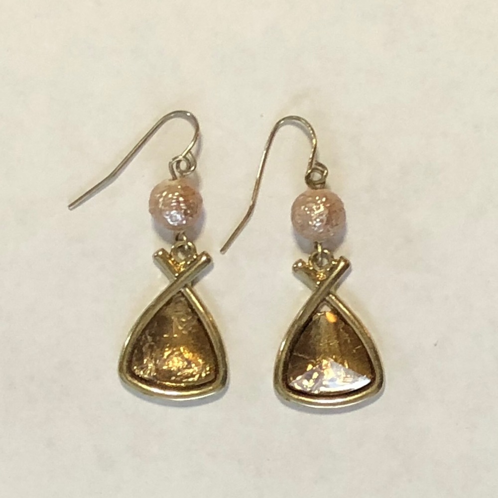 Gold dangle earrings